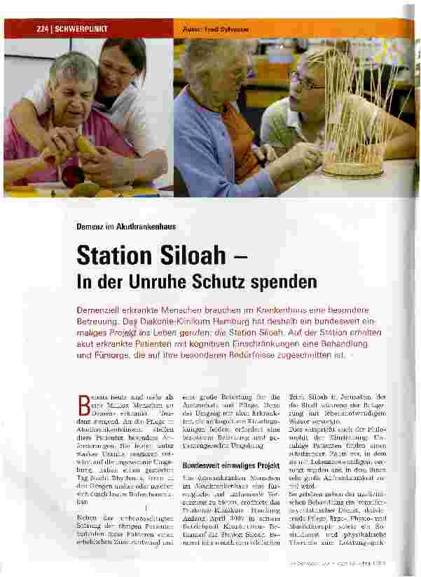 Vorschauseite 1: Station Siloah - In der Unruhe Schutz spenden