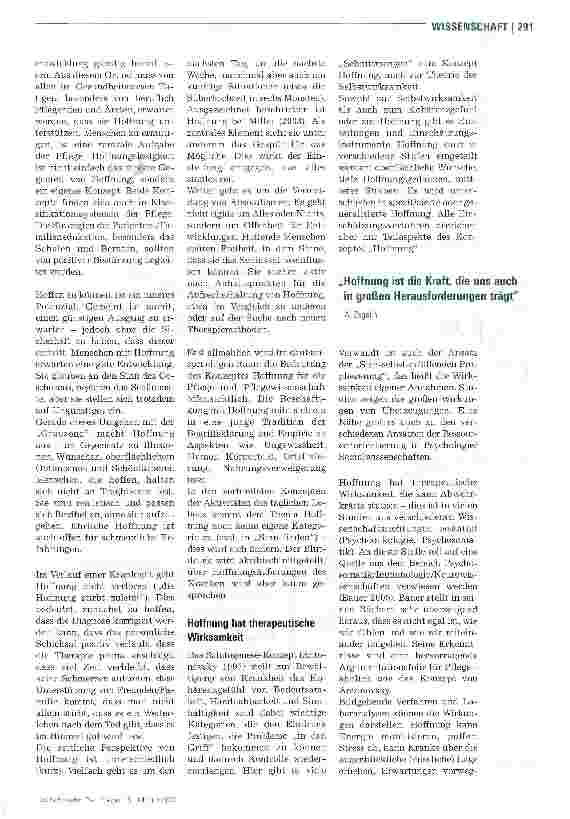 Vorschauseite 2: Hoffnung - Energiequelle in schwierigen Zeiten