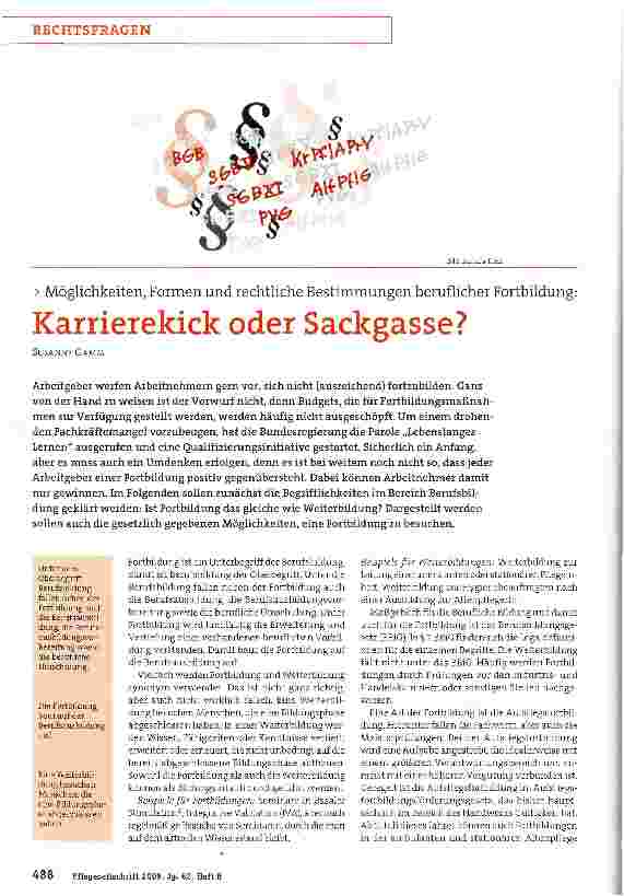 Vorschauseite 1: Karrierekick oder Sackgasse?