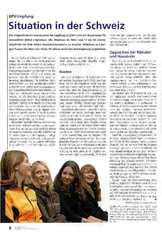 Vorschauseite 1: Situation in der Schweiz