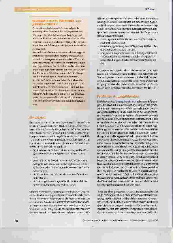 Vorschauseite 2: Anleitung in der Kinderund Jugendpsychiatrie
