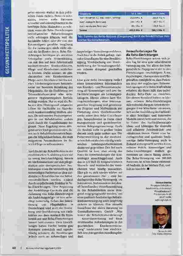 Vorschauseite 3: Reha Im Fokus Handlungsbedarf und Herausforderungen