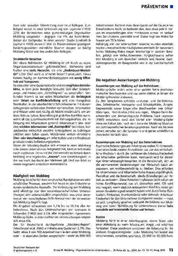 Vorschauseite 4: Mobbing - Psychoterror im Arbeitsleben