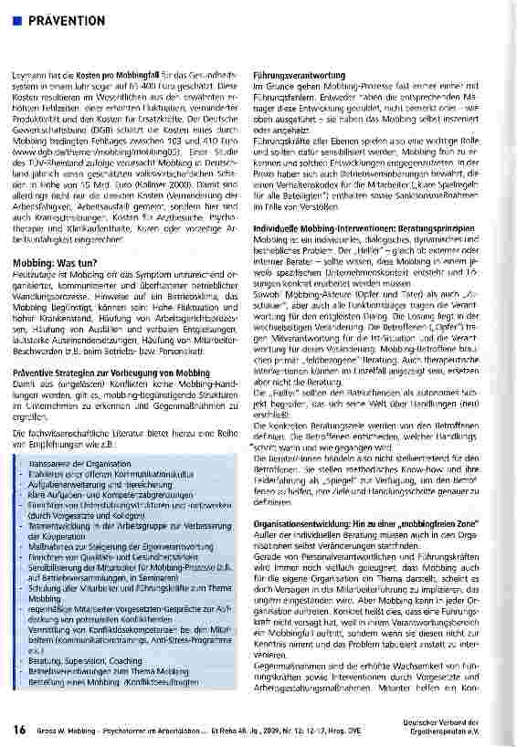 Vorschauseite 5: Mobbing - Psychoterror im Arbeitsleben