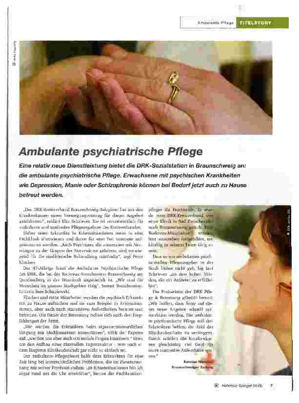 Vorschauseite 1: Ambulante psychiatrische Pflege