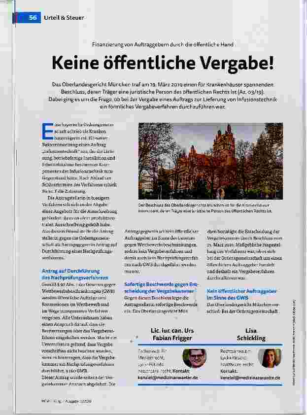 Vorschauseite 1: Keine öffentliche Vergabe!