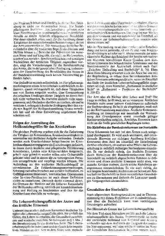 Vorschauseite 4: Grenzen der Medizin - Grenzen der Krankenhausversorgung - aus juristischer Sicht