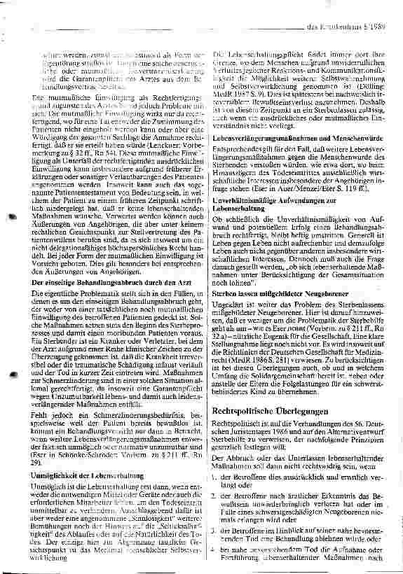 Vorschauseite 6: Grenzen der Medizin - Grenzen der Krankenhausversorgung - aus juristischer Sicht