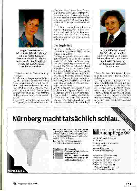 Vorschauseite 2: Befragung von KrankenpflegeschülerInnen zur Berufswahl: Wird man zur Pflege geboren?
