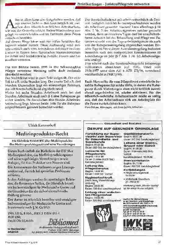 Vorschauseite 2: Frage 5: Zur Ruhepause im Nachtdienst
