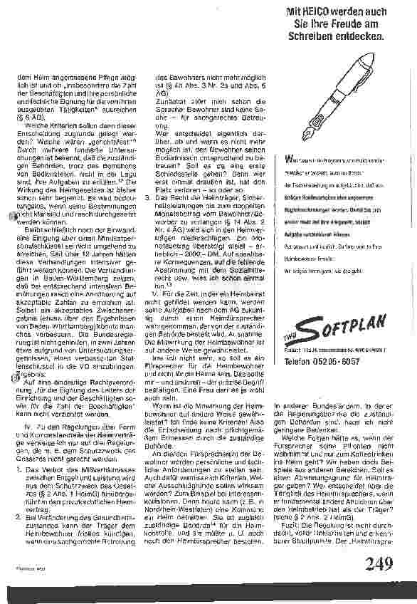 Vorschauseite 4: Erstes Gesetz zur Änderung des Heimgesetzes