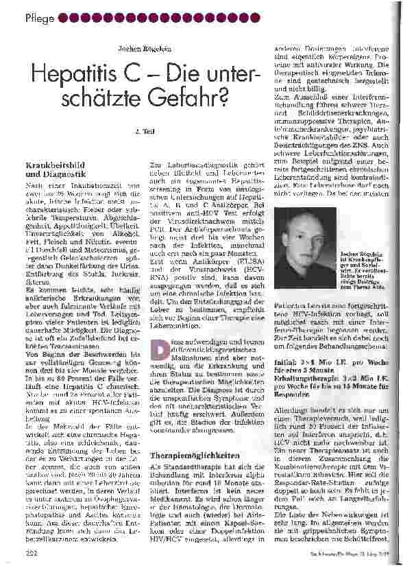 Vorschauseite 1: Hepatitis C -Die unterschätzte Gefahr?