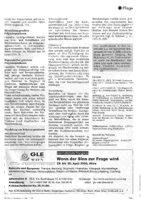Vorschauseite 4: Die Anwendung von alloplastischen Gefäßprothesen 1. Teil: Geschichtliche Entwicklung und aktueller Stand