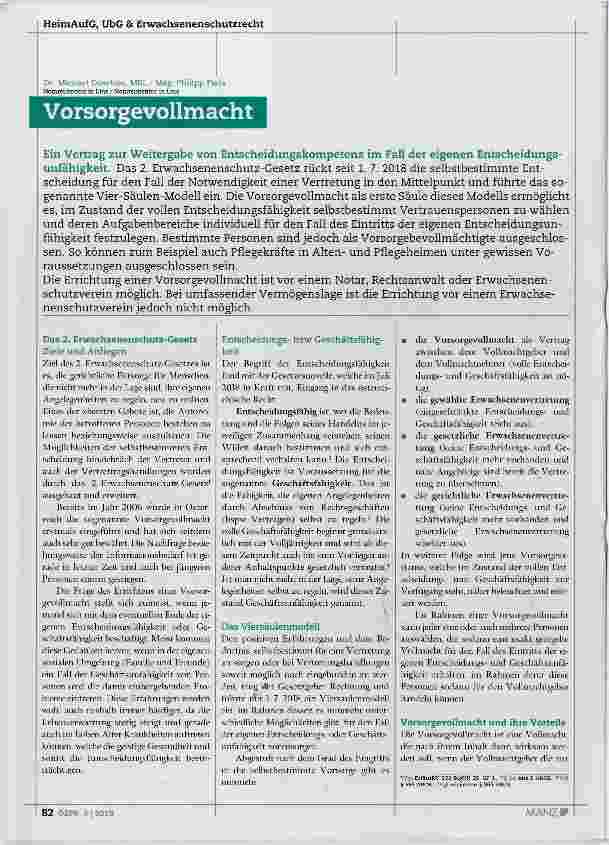Vorschauseite 1: Vorsorgevollmacht