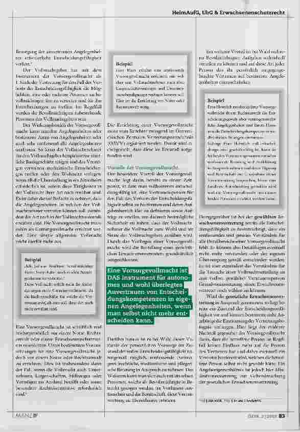 Vorschauseite 2: Vorsorgevollmacht
