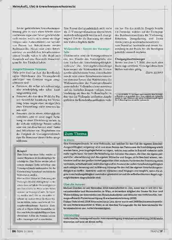 Vorschauseite 3: Vorsorgevollmacht
