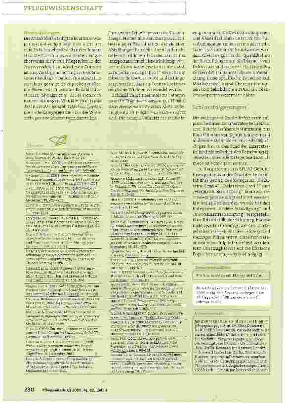 Vorschauseite 6: Diagnose und Klassifikation von Dekubitus und anderen Hautschäden: Interrater-Reliabilität und Übereinstimmung