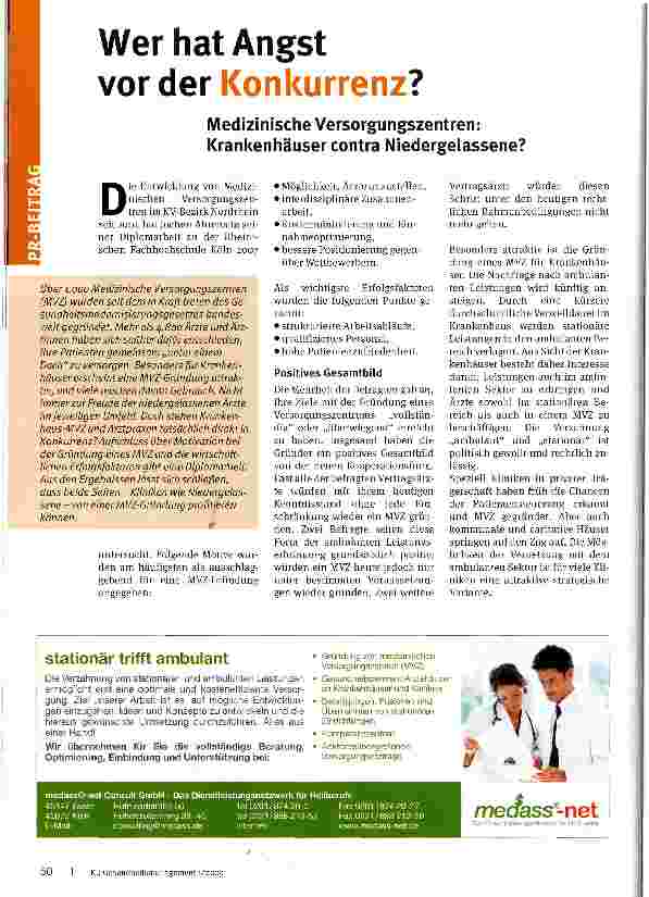 Vorschauseite 1: Wer hat Angst vor der Konkurrenz?