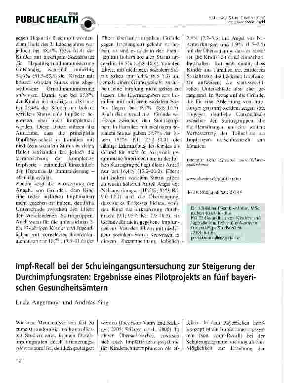 Vorschauseite 2: Impfen und soziale Ungleichheit