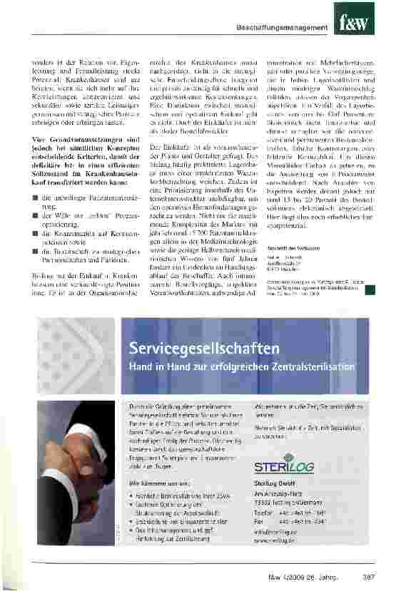 Vorschauseite 2: Der Klinikeinkäufer:Ein Multitasking-Manager