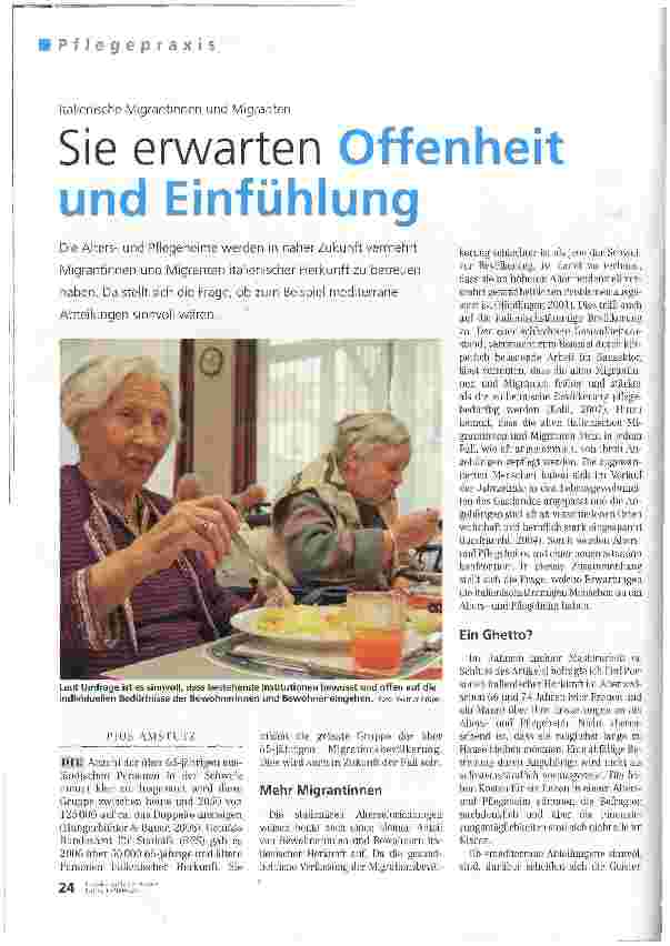 Vorschauseite 1: Sie erwarten Offenheit und Einfühlung