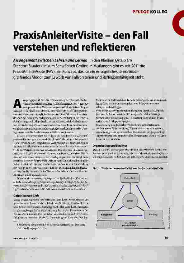 Vorschauseite 1: PraxisAnleiterVisite den Fall verstehen und reflektieren
