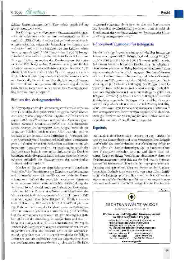 Vorschauseite 3: Der Einsatz „selbstständiger Drittärzte als abrechenbare Krankenhausleistung?