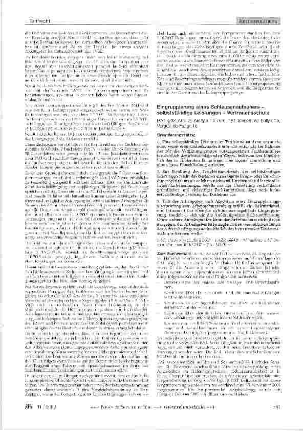 Vorschauseite 2: Stufenzuordnung nach bezirklicher Überleitungsregelung