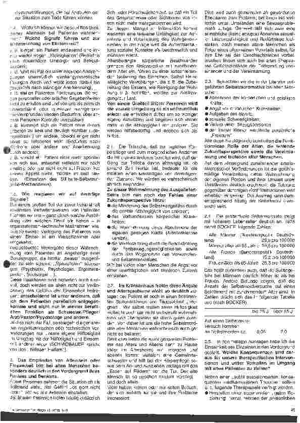 Vorschauseite 2: Zur Problematik des Alters und Alterns Bemerkungen über Einsamkeit und Selbstmord älterer Menschen