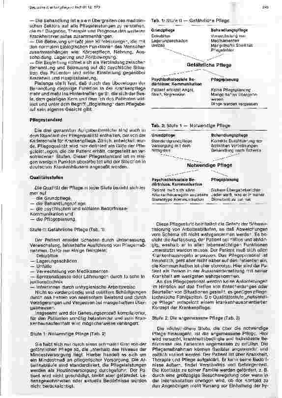 Vorschauseite 2: Der Pflegestandard - Stufen der Pflegequalität