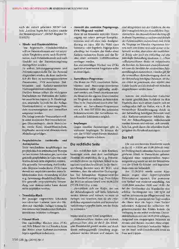 Vorschauseite 2: Sepsis bei Kindern in oder kurz nach der Neonatalperiode