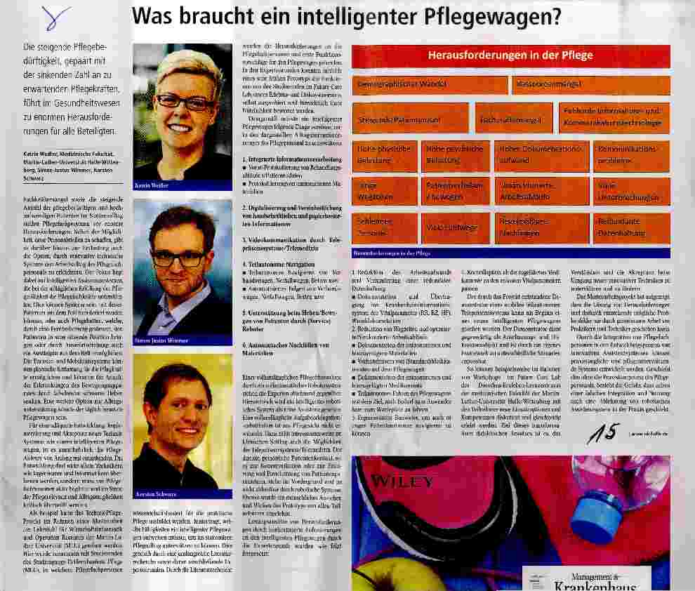 Vorschauseite 1: Was braucht ein intelligenter Pflegewagen?