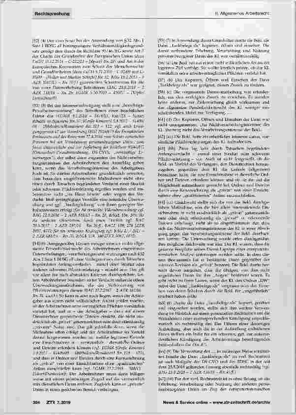 Vorschauseite 5: Ordentliche Verdachtskündigung Abgrenzung zur Tatkündigung Auswirkungen des Zeitablaufs auf den Kündigungsgrund - forensische Untersuchung eines Dienstrechners Sachvortragsverwert…