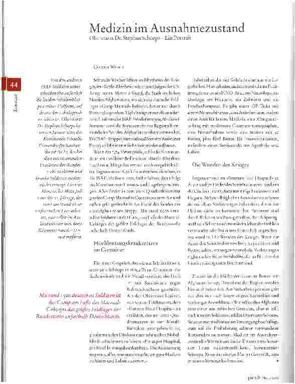 Vorschauseite 1: Medizin im Ausnahmezustand
