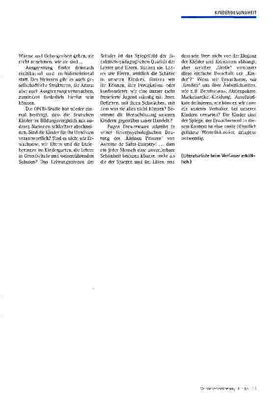 Vorschauseite 5: Kinderarmut und Gesundheit