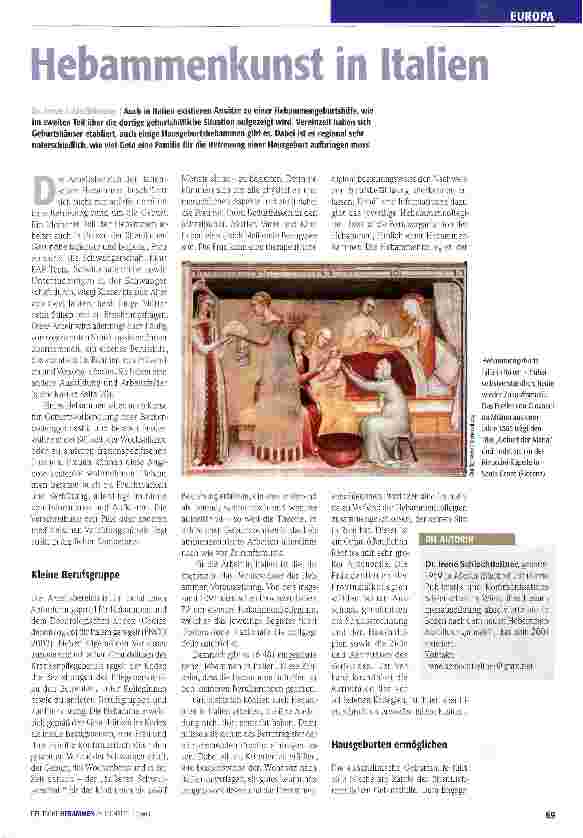 Vorschauseite 1: Hebammenkunst in Italien