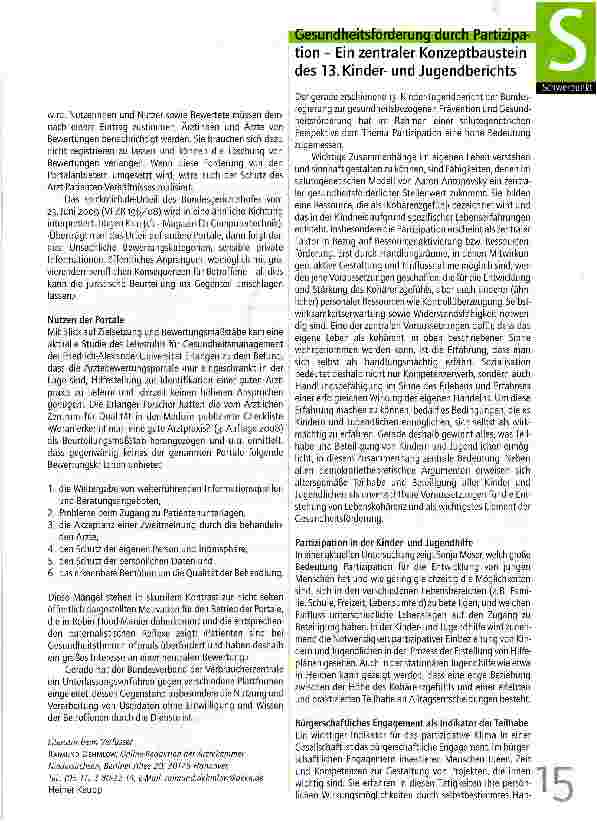 Vorschauseite 2: Ärztebewertungsportale: Fragile