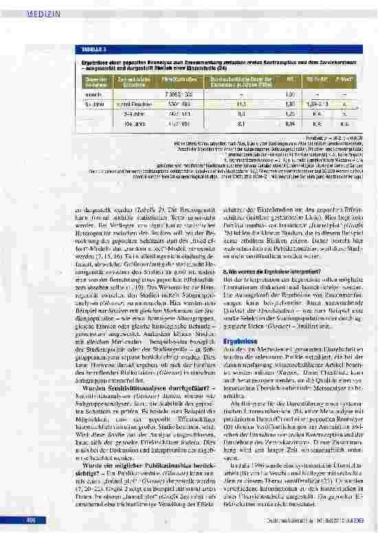 Vorschauseite 5: Systematische Ubersichtsarbeiten und Metaanalysen
