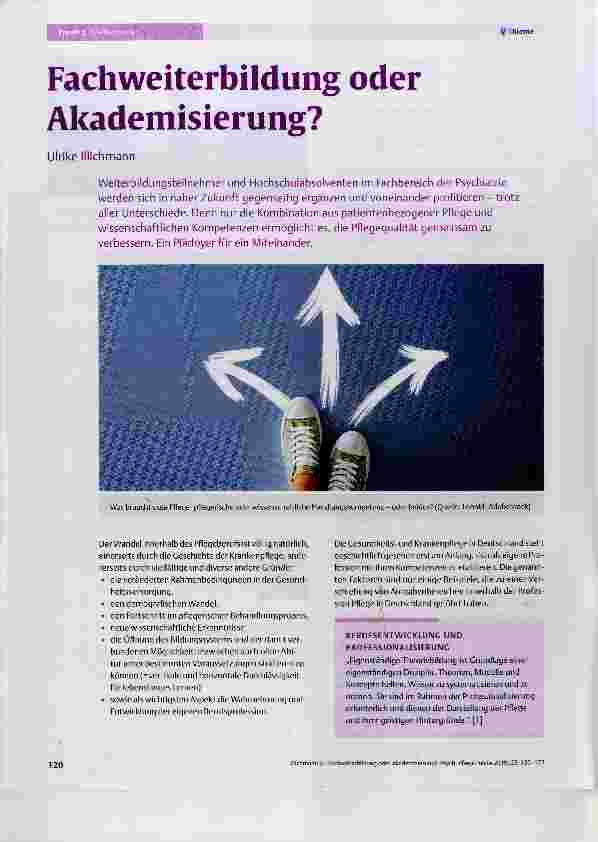 Vorschauseite 1: Fachweiterbüdung oder Akademisierung?