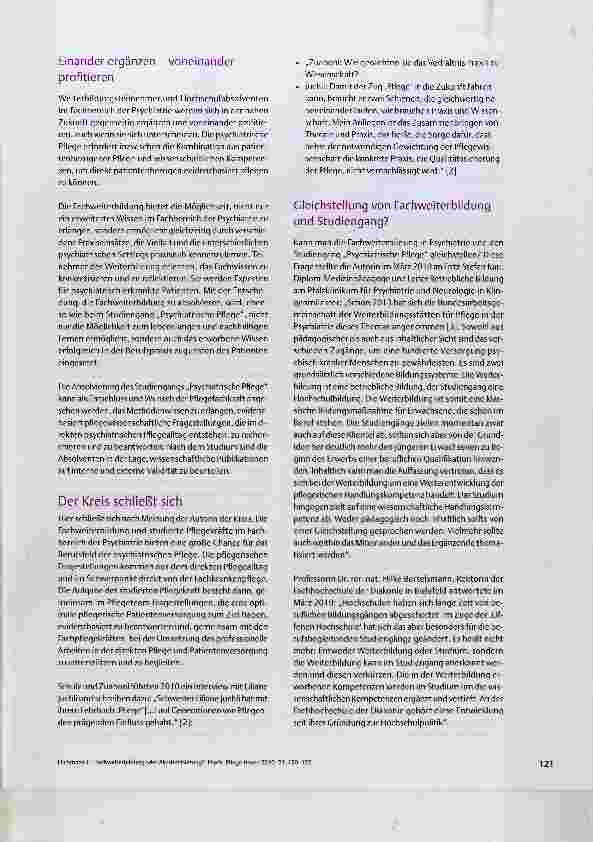 Vorschauseite 2: Fachweiterbüdung oder Akademisierung?