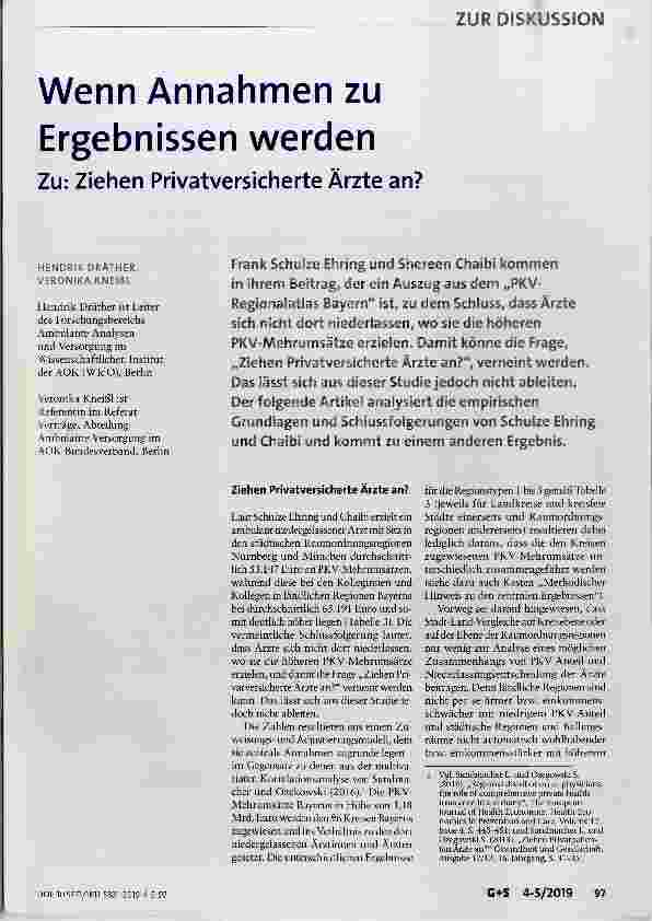 Vorschauseite 1: Wenn Annahmen zu Ergebnissen werden