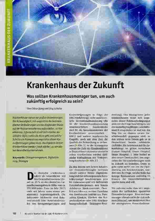 Vorschauseite 1: Krankenhaus der Zukunft