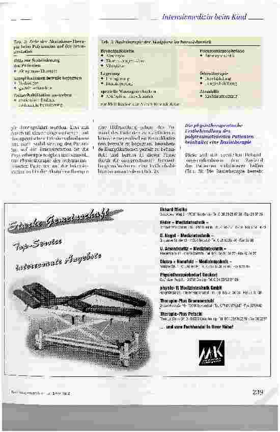 Vorschauseite 2: Physiotherapiekonzepte für das polytraumatisierteKind - Intensivtherapie - stationäre und ambulante Frührehabilitation
