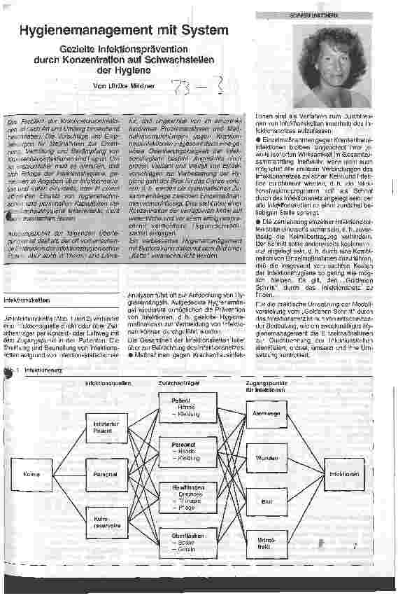 Vorschauseite 1: Hygienemanagement mit System Gezielte Infektionsprävention durch Konzentration auf Schwachstellen