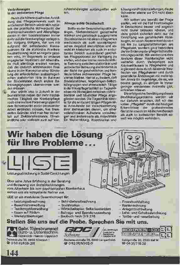 Vorschauseite 3: Die Situation im Pflegebereich heute und morgen