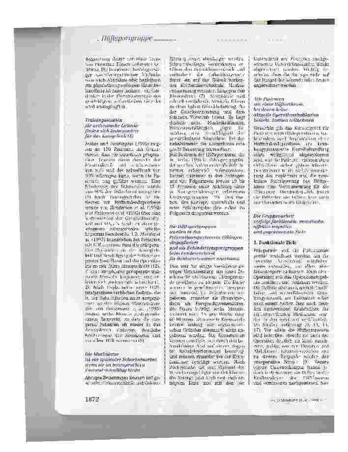 Vorschauseite 2: Sporttherapeutisches Konzept für Patienten mit Koxarthrose oder Hüftendoprothese -Die Tübinger Hüftsportgruppen