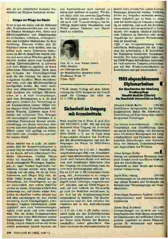 Vorschauseite 3: Krankenhaushygiene - eine verantwortungsvolle Aufgabe für die Krankenschwester