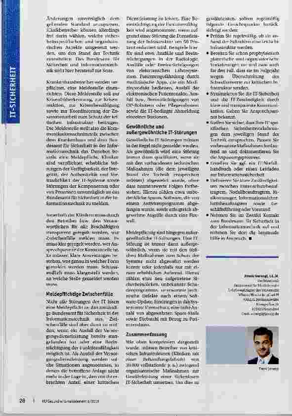 Vorschauseite 3: IT-Sicherheltim Krankenhaus
