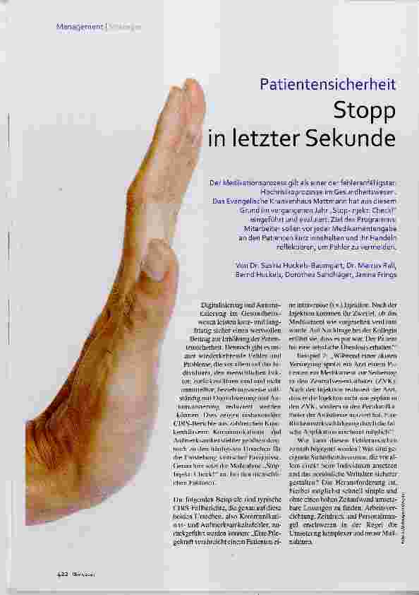 Vorschauseite 1: Stopp in letzter Sekunde