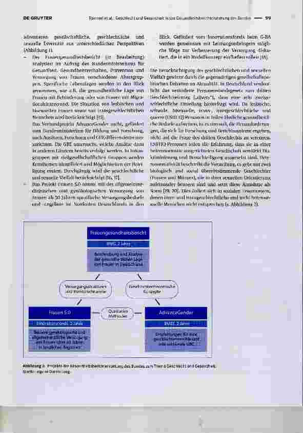 Vorschauseite 2: Geschlecht und Gesundheit in der Gesundheitsberichterstattung des Bundes. Konzepte und neue Herausforderungen